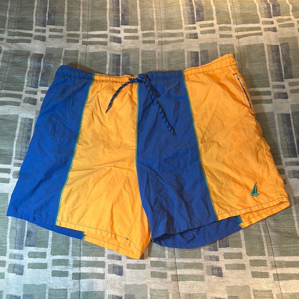 Mens Vintage Claybrook Sport Striped Shorts Sz L